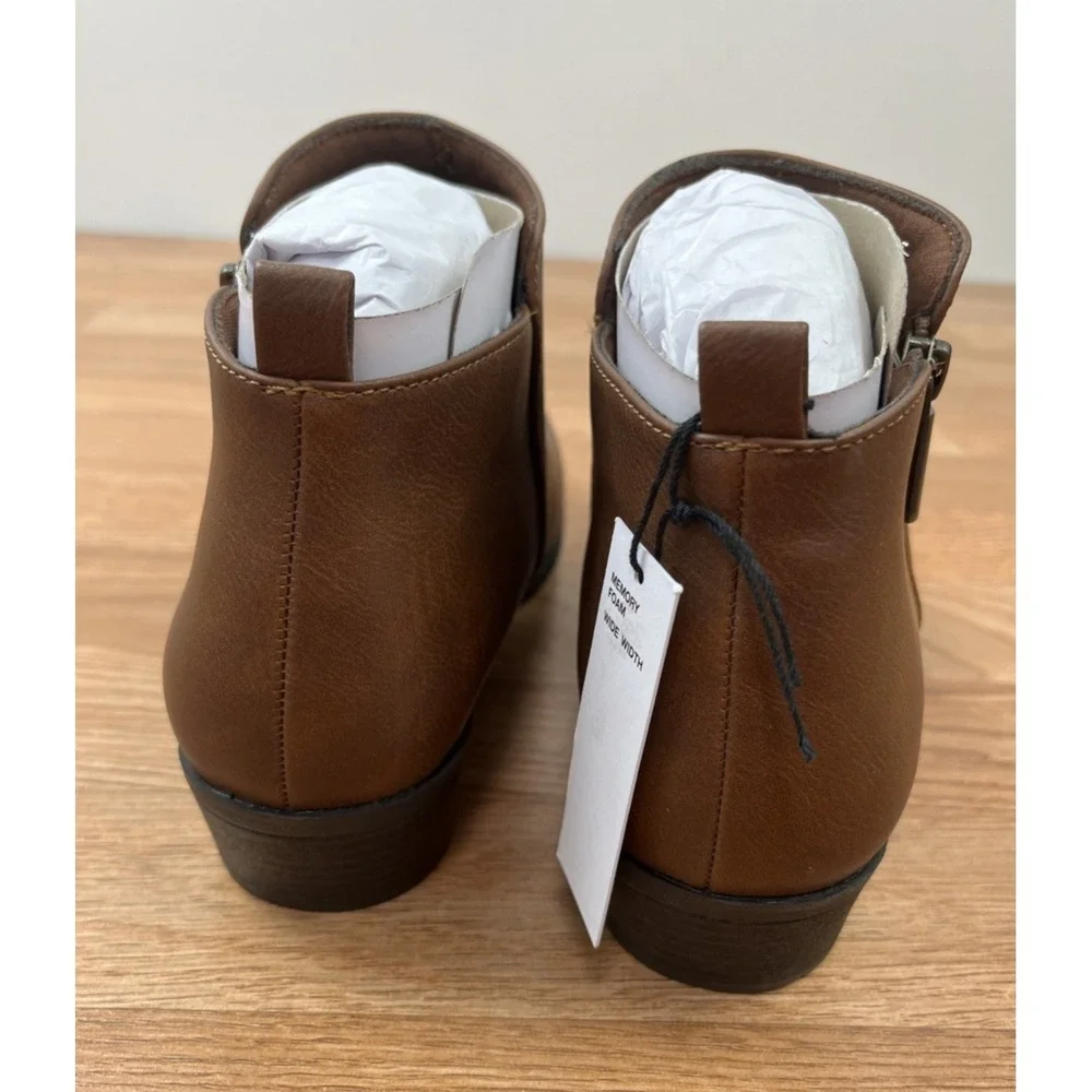 Sonoma Millo‎ Ankle Boots in Cognac Womens Size 8.5 WIDE NEW